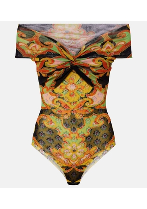 Etro Printed off-shoulder bodysuit