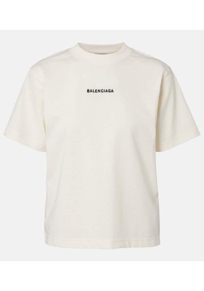 Balenciaga Logo embroidered cotton jersey T-shirt