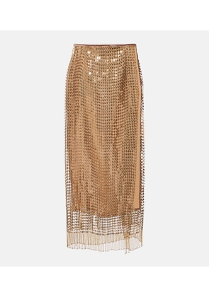 Roberto Cavalli Embellished wrap skirt