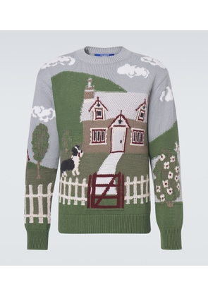 Junya Watanabe Intarsia cotton and wool sweater