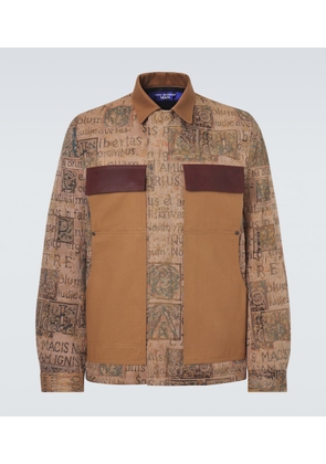 Junya Watanabe Leather-trimmed jacquard jacket