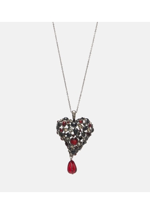 Saint Laurent Embellished pendant necklace