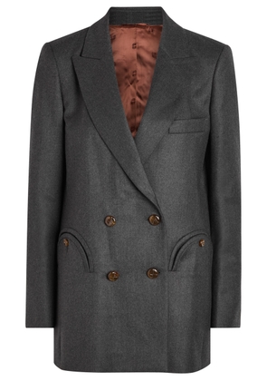 Blaze Milano Everyday Double-breasted Wool Blazer - Grey - 2 (UK10 / S)