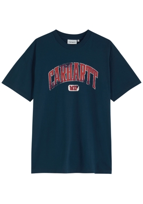Carhartt Wip Car Lecture Logo-print Cotton T-shirt - Navy - Xxl