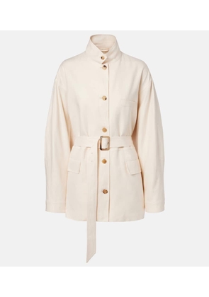 Loro Piana Belted linen and wool jacket