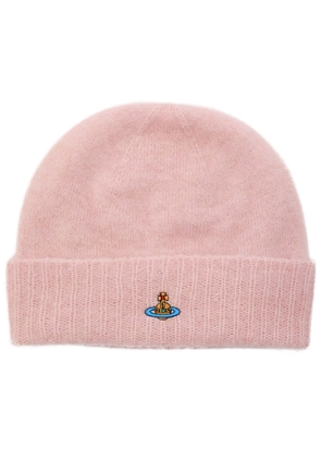 Vivienne Westwood Logo-embroidered Alpaca-blend Beanie - Pink - One Size