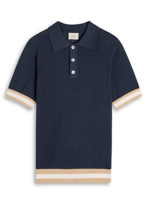 Che Quinn Open-knit Polo Shirt - Navy - L