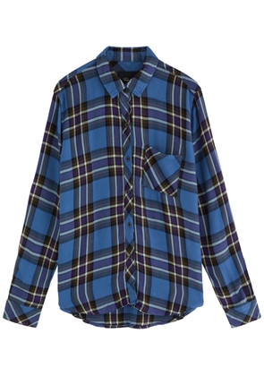 Rails Hunter Checked Rayon Shirt - Dark Blue - XL (UK16 /xl)