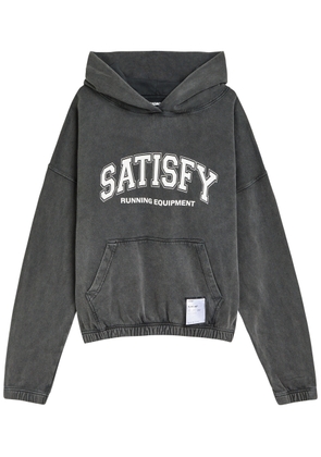 Satisfy Softcell Hooded Cotton Black Designer Sweatshirt XL