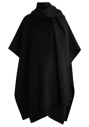 Toteme Scarf Wool Coat - Black - M/L (UK14 / L)