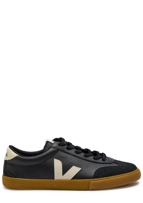 Veja Volley Panelled Grained Leather Sneakers - Black - 45 (IT45 / UK11)