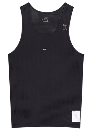 Satisfy Space-o Perforated Stretch-jersey Breathable Black Vest M - M