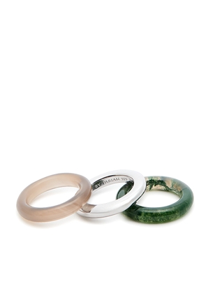 BY Pariah Stone Trilogy Stack Rings - set of Three - Grey - 52 (UK M / US 6.5)
