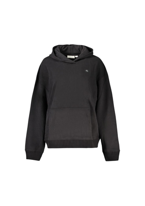 Black Cotton Women Sweater - S