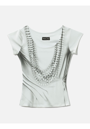 Pearl Necklace Printed T-Shirt