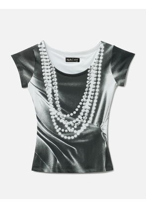 Pearl Necklace Printed T-Shirt