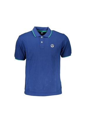 North Sails Blue Cotton Men Polo Shirt - XXL