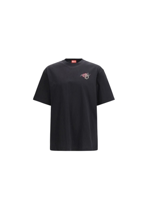 Diesel Black Cotton T-Shirt - L