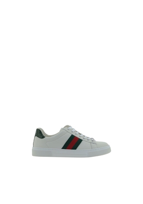 Gucci White Calf Leather Bos Taurus Low Top Sneakers - EU36/US6