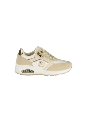 Laura Biagiotti Beige Polyurethane Women Sneaker - EU35/US5