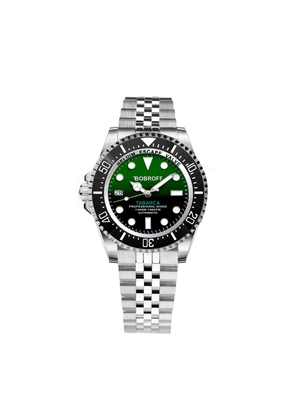 Bobroff Silver Stainless Steel Sport Watch