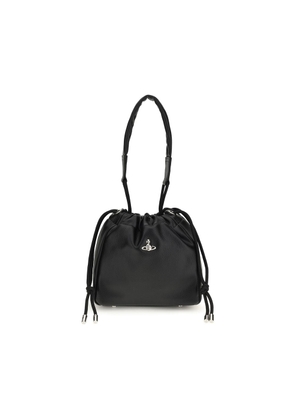 Vivienne Westwood Black Polyurethane Shoulder Bag