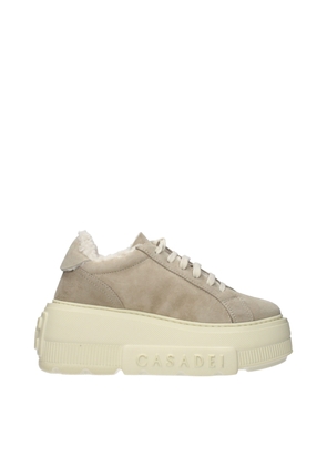 Casadei Beige Leather Chunky Sneakers - EU38.5/US8.5