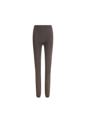 Rick Owens Gray Fleece Wool Leggings - S