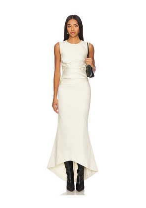 Camila Coelho Lucia Maxi Dress in Ivory. Size M. Also in S.