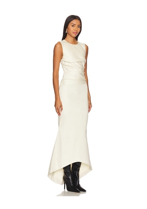 Camila Coelho Lucia Maxi Dress in Ivory. Size M. Also in S.