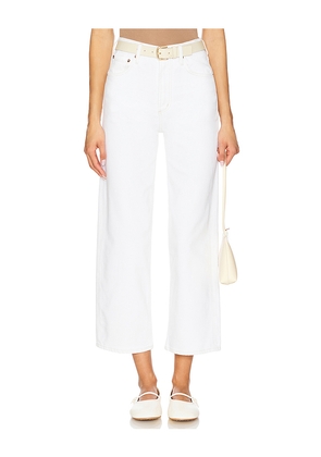 AGOLDE Ren High Rise Wide Leg Jeans in White. Size 31. Also in 32.