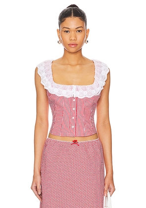 GUIZIO Paloma Top in Red. Size XS. Also in XXS, XL.