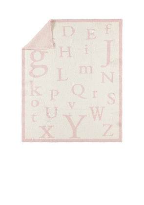 Barefoot Dreams Kids Cozychic Abc Blanket in Pink.