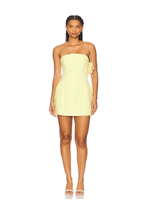 Bardot Karoline Hourglass Mini Dress in Lemon. Size 10. Also in 12, 4, 6, 8.