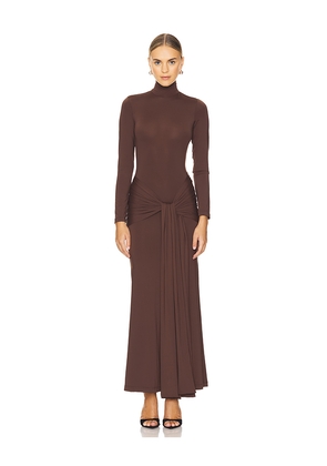 Bardot Alix Maxi Tie Front Dress in Chocolate. Size 12. Also in 6.