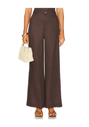Bardot Enya Linen Pant in Chocolate. Size 10. Also in 2, 4, 6, 8.