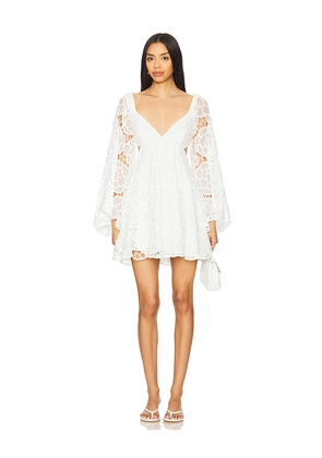 Bardot Jovie Babydoll Mini Dress in White. Size 8. Also in 10.
