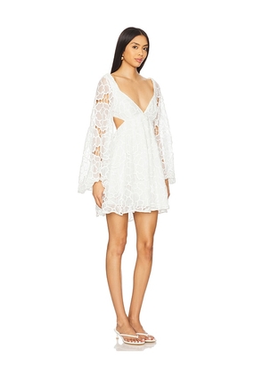 Bardot Jovie Babydoll Mini Dress in White. Size 8. Also in 10.