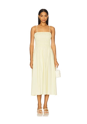 Elodie the Label Vivian Smocked Dress in Lemon. Size M. Also in S.