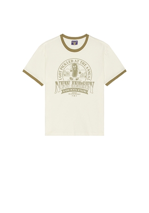 Coney Island Picnic County Fair Ringer Tee in Cream. Size L. Also in S.