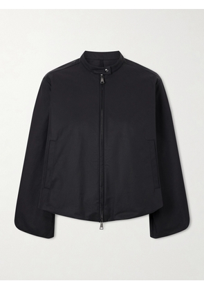 Moncler - Gruissan Appliquéd Cotton-blend Bomber Jacket - Black - 00,0,1,2,3,4