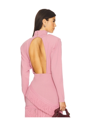 Dodiee Sarah Open Back Bodysuit in Rose. Size L. Also in M.