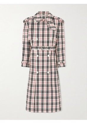 S.S. Daley - Eve Belted Double-breasted Checked Cotton-blend Tweed Trench Coat - Multi - x small,small,medium,large,x large