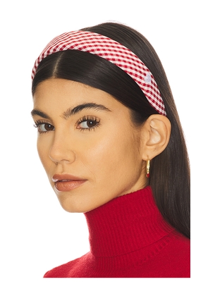 Emi Jay Halo Headband in Red.