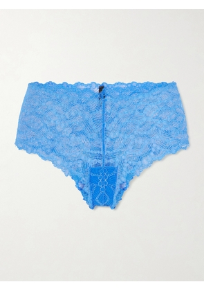 Kiki de Montparnasse - Mon Cheri Lace Briefs - Blue - x small,small,medium,large
