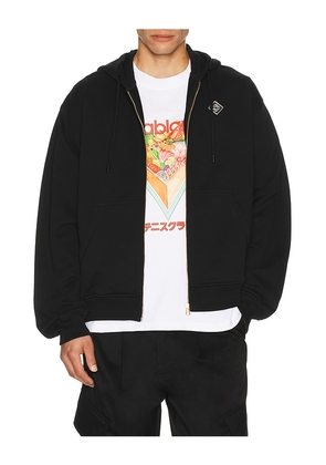 Casablanca Casa Chrome Full Zip Hoodie in Black. Size L. Also in XXL/2X.