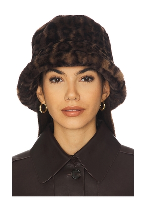 Apparis Amara Bucket Hat in Brown.