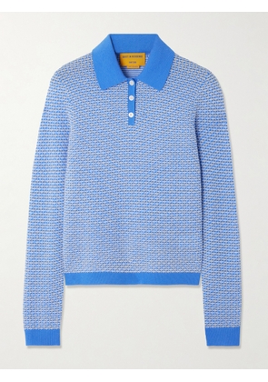 Guest In Residence - Cashmere-piqué Polo Shirt - Blue - x small,small,medium,large,x large