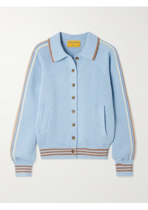 Guest In Residence - Varsity Striped Cotton-blend Jacket - Blue - x small,small,medium,large,x large