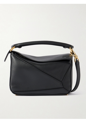 LOEWE - Featherlight Puzzle Mini Textured-leather Shoulder Bag - Black - One size